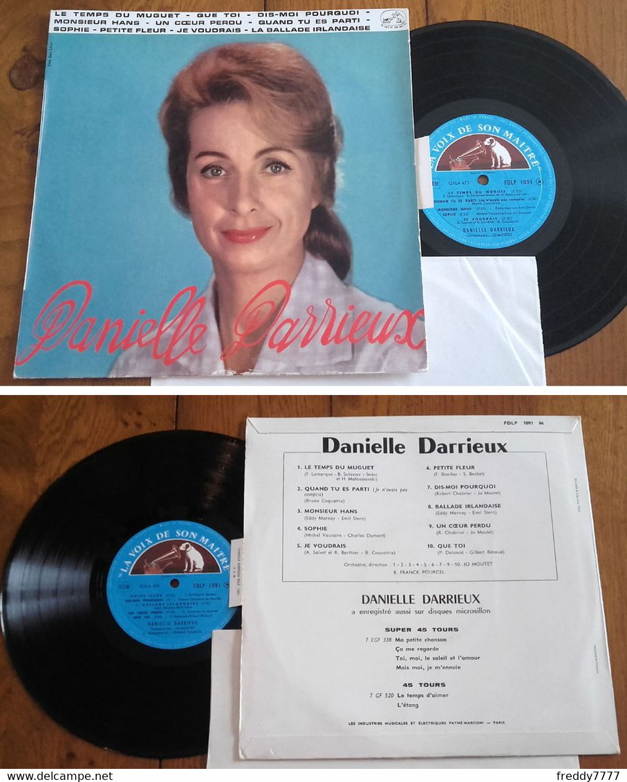 RARE French LP 33t RPM BIEM 25cm (10") DANIELLE DARRIEUX (Lang, 1959) - Collector's Editions