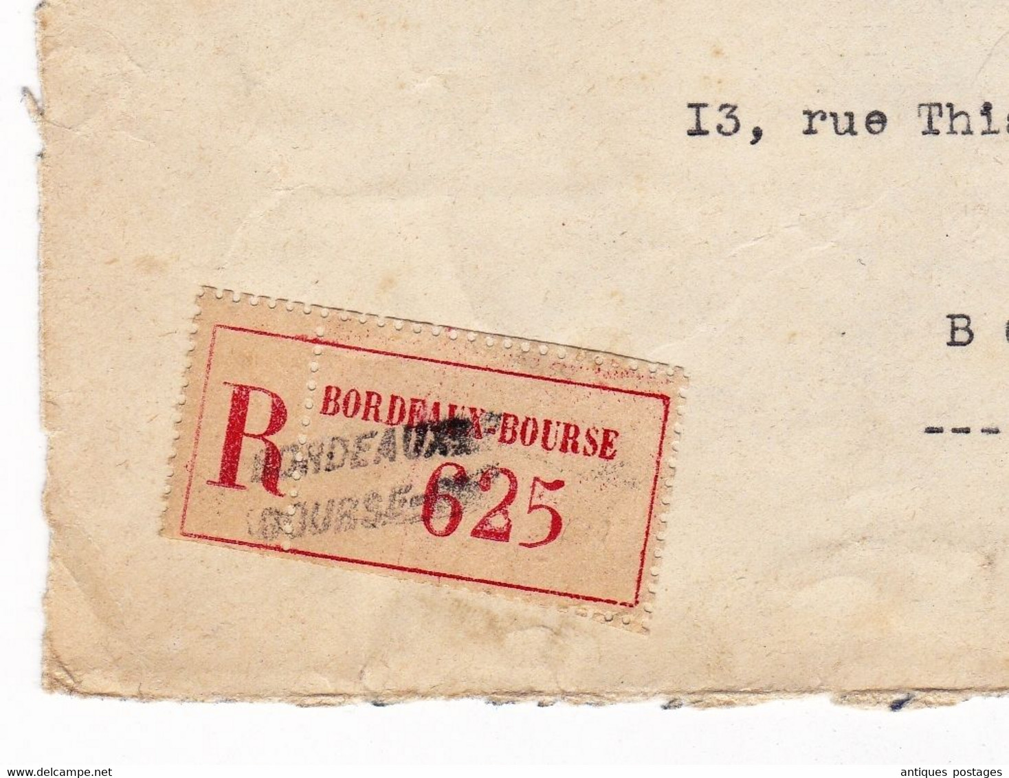 Lettre Recommandée 1941 Bordeaux Gironde Forêt Du Flamand Timbres Maréchal Pétain 1F - 1941-42 Pétain