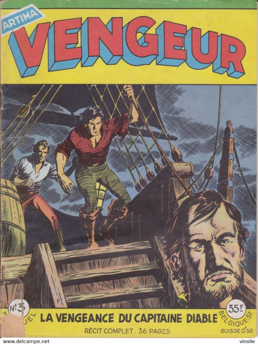 PIE.21-TPL-053. BD. EDITION ARTIMA VENGEUR LA VENGEANCE DU CAPITAINE DIABLE. N° 3 - Vengeur