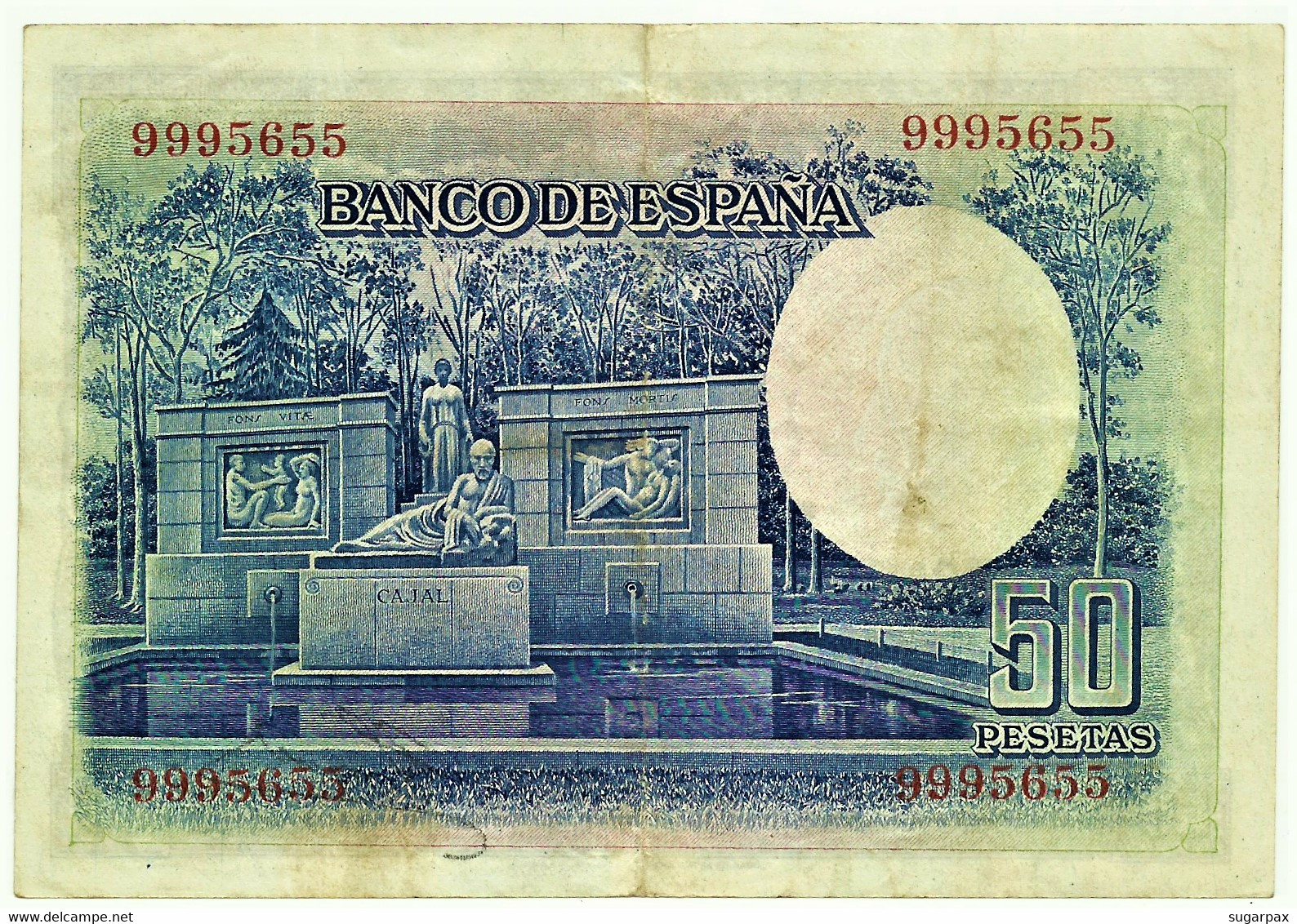 ESPAÑA - 50 Pesetas - 22.07.1935 - Pick 88 - Santiago Ramon Y Cajal - II Republica - 50 Peseten