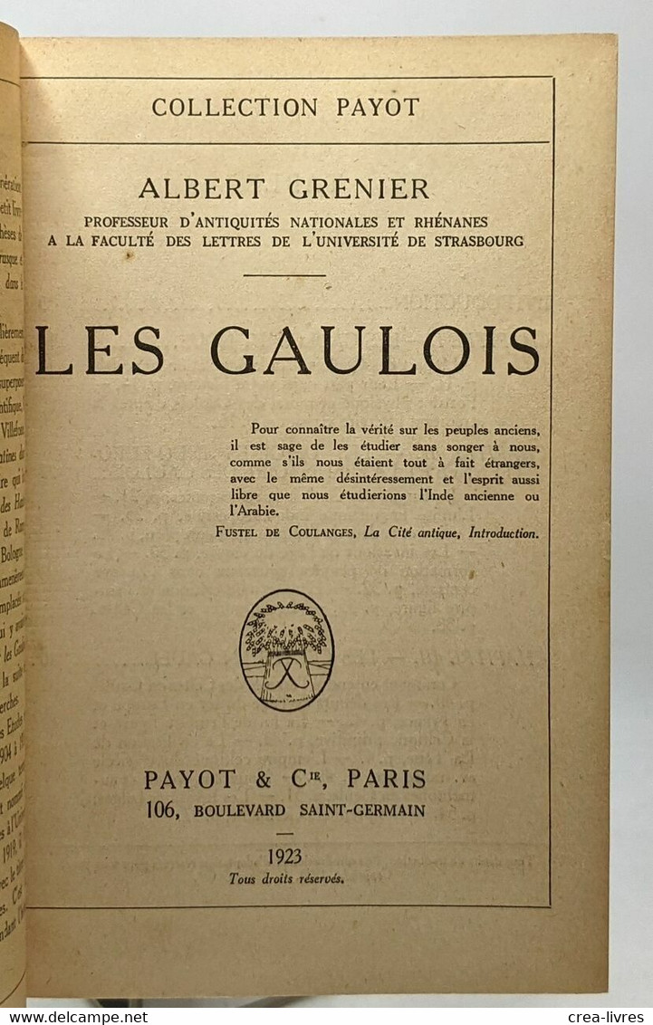 Les Gaulois - Collection Payot - History