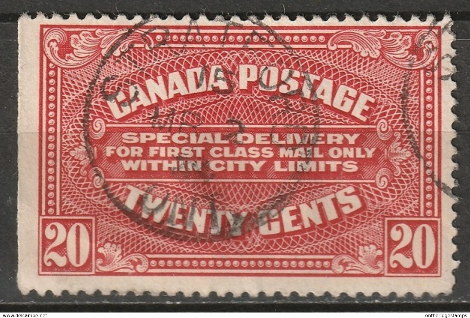 Canada 1922 Sc E2a  Special Delivery Used Stratford ON CDS - Exprès