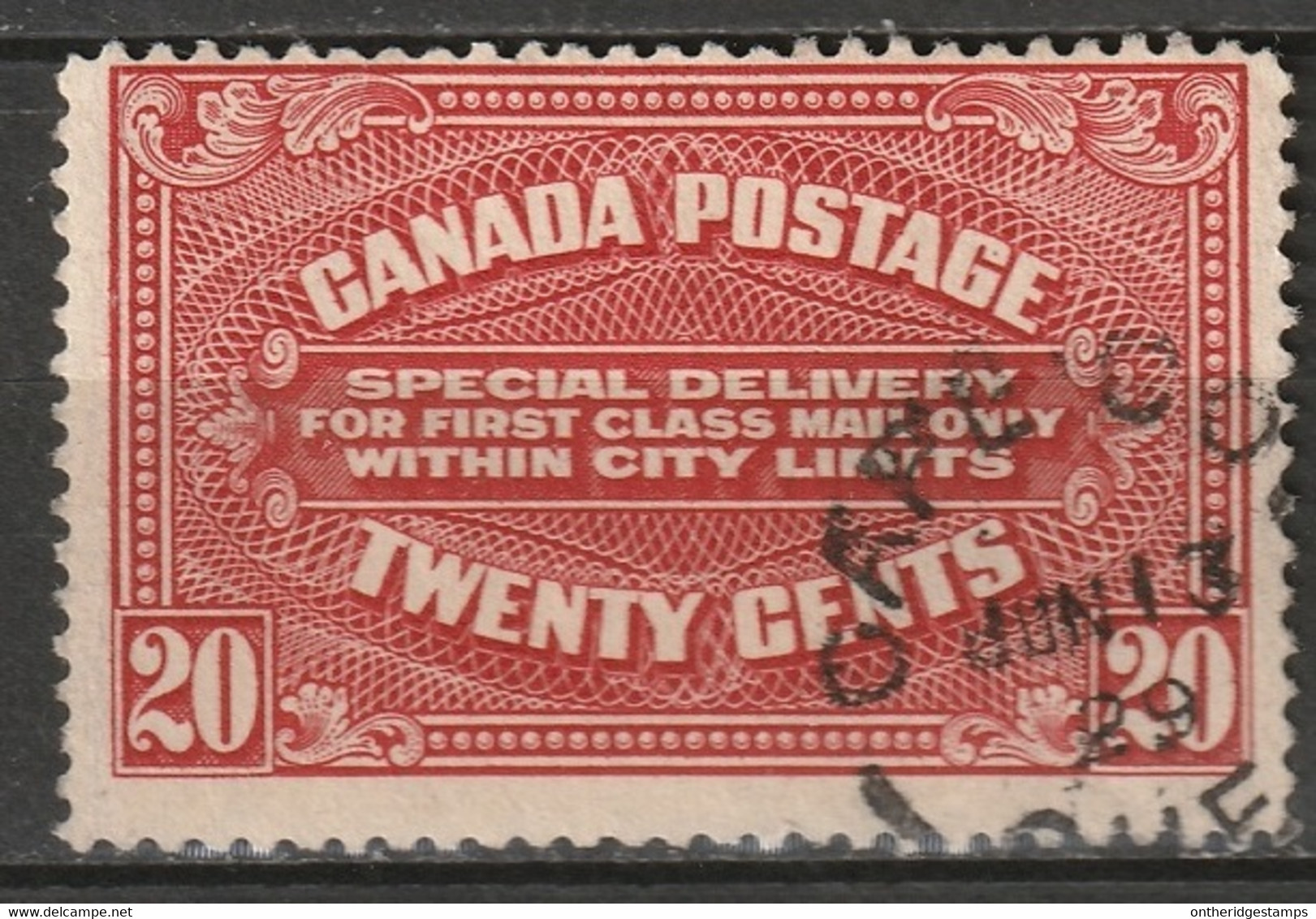 Canada 1922 Sc E2a  Special Delivery Used Cape Cove QC CDS - Special Delivery