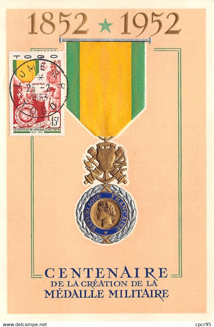 FRANCE.Carte Maximum.AM13791.23/02/1953.Cachet Togo.Centenaire De La Création De La Médaille Militaire - 1950-1959