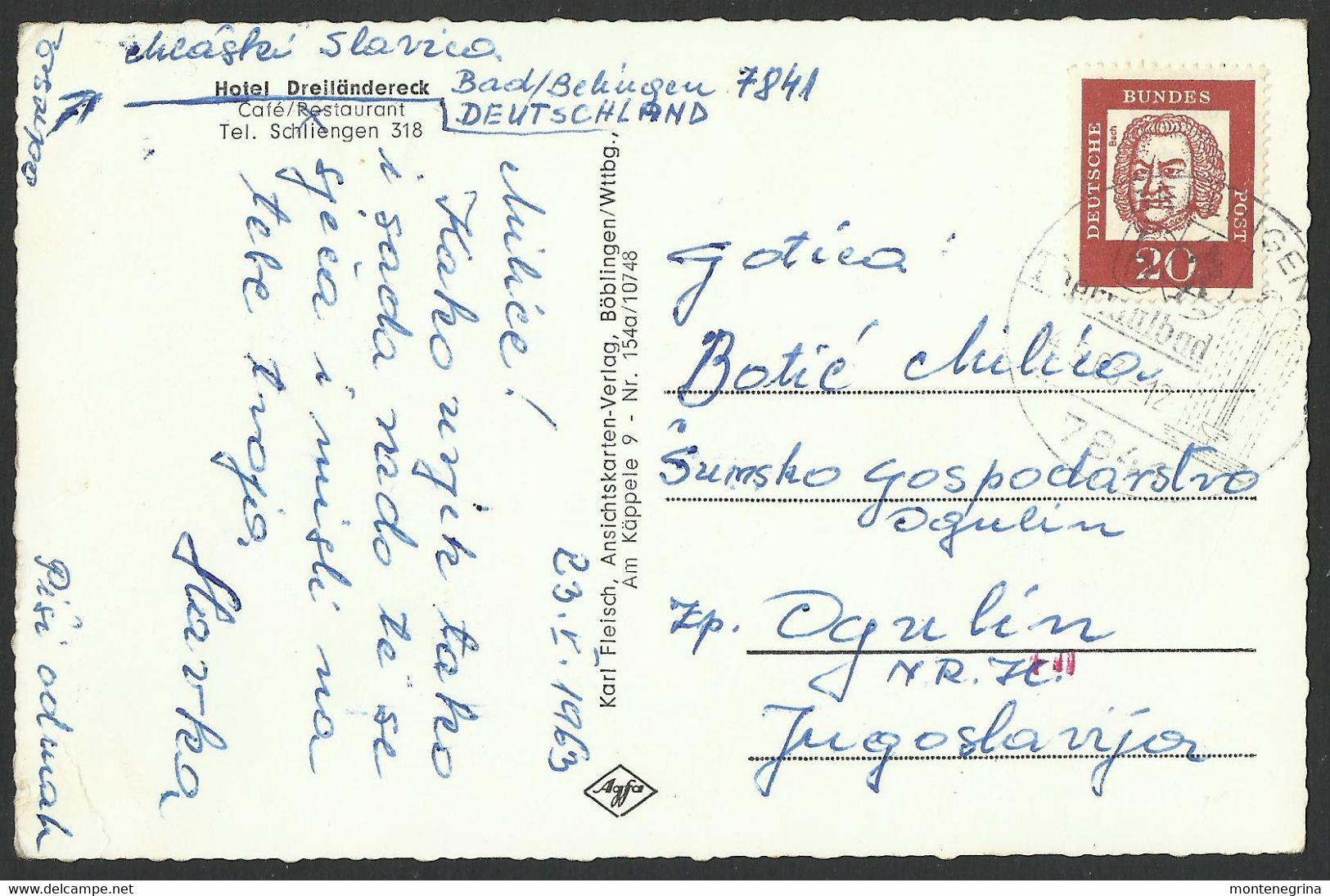 BAD BELLINGEN Hotel DREILANDERECK Postcard (see Sales Conditions) 04289 - Bad Bellingen