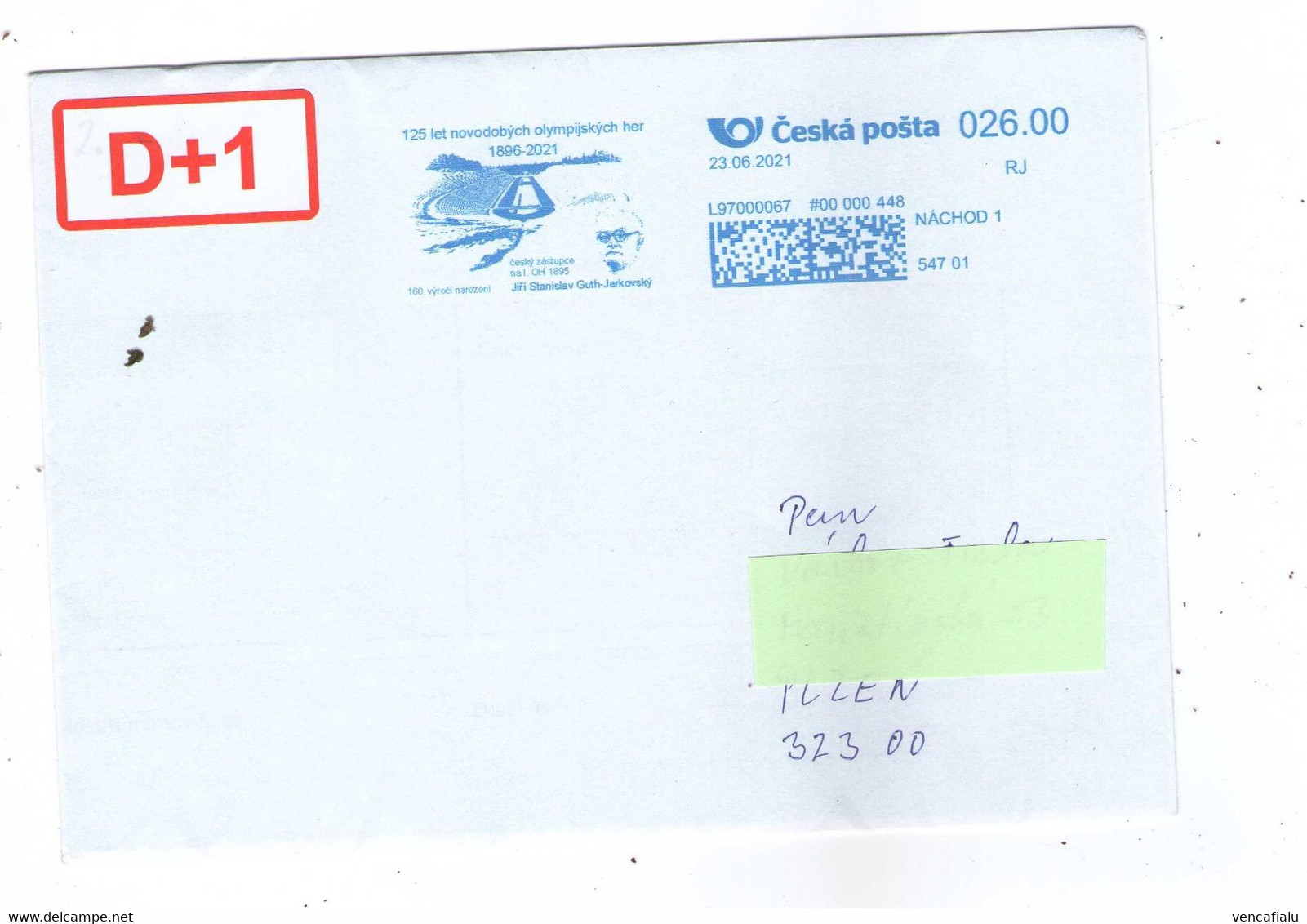 Czech Republic 2021 - 125 Years News Olympic Games, Special Postal Machinery Postmark, Postage Used - Zomer 2020: Tokio