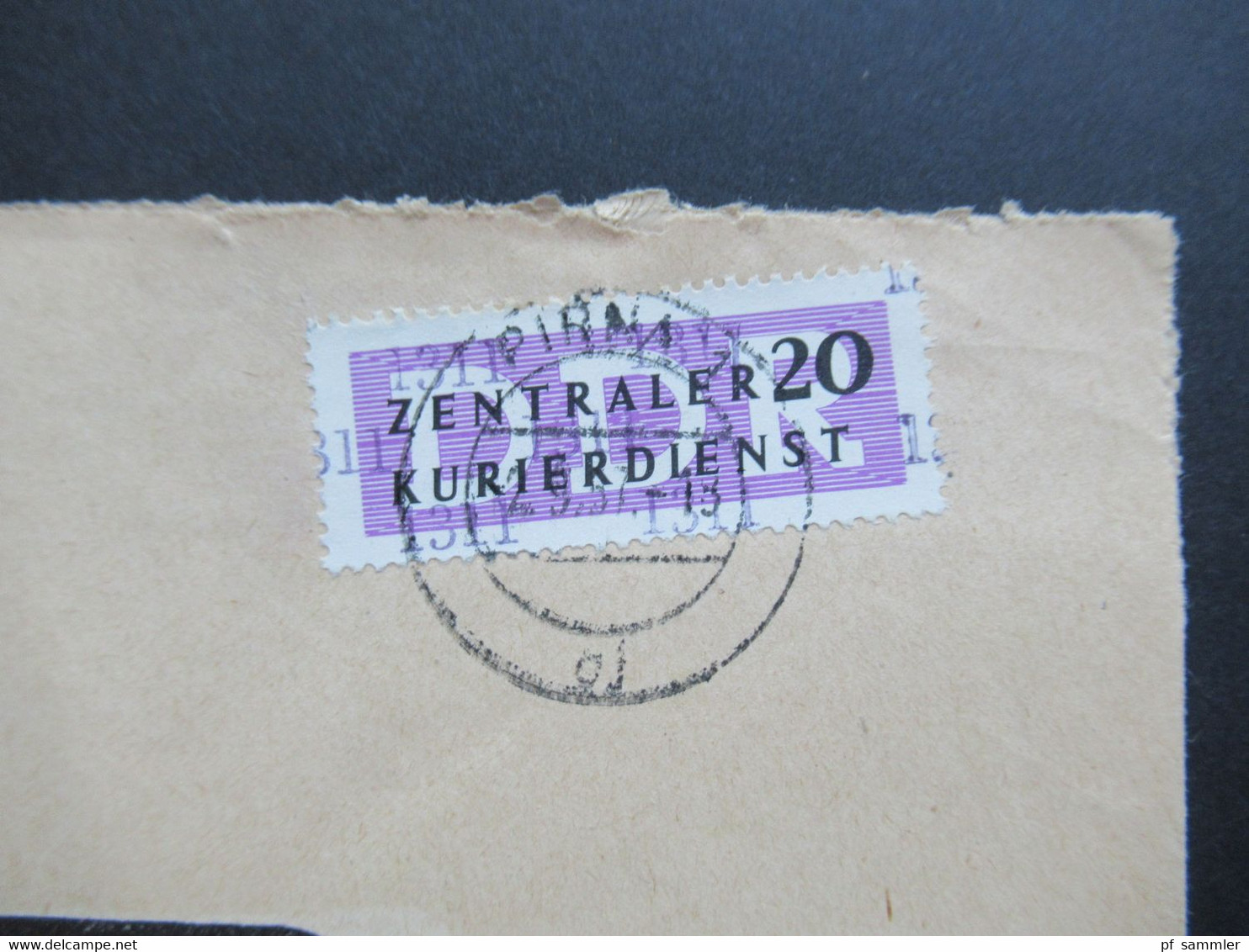 DDR 1957 Dienstmarke  ZKD Kontrollzahl 1311 Geschäftspost VEB Sächsisches Kunstseidenwerk Siegfried Rädel Pirna - Autres & Non Classés