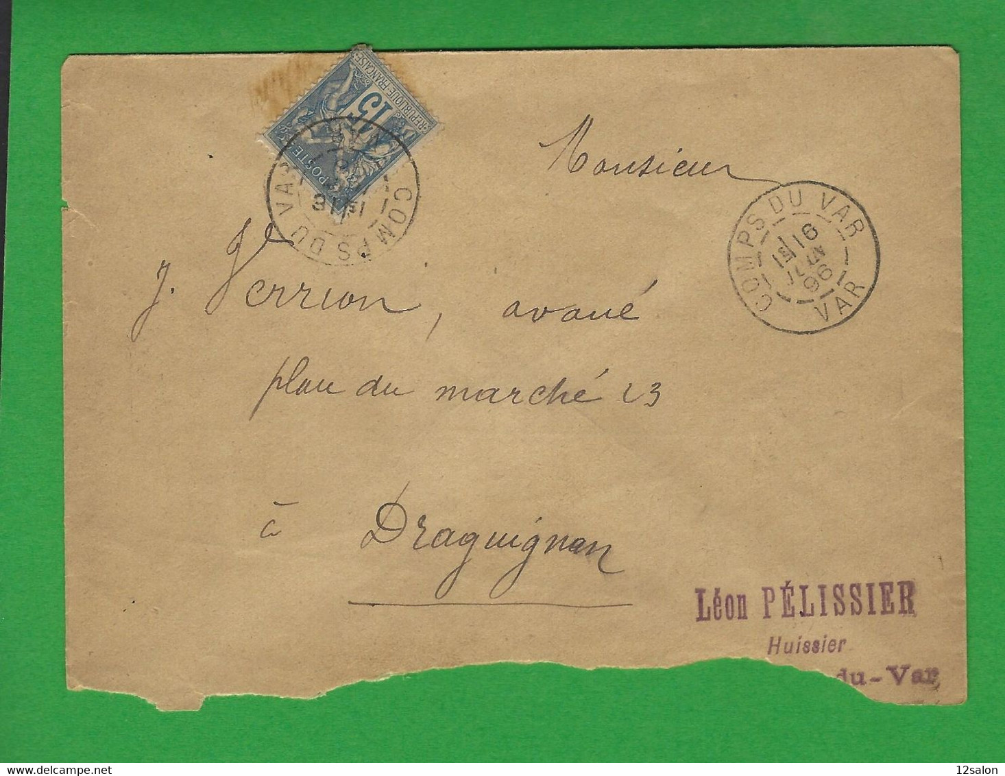 LETTRE ALPES MARITIMES N° 90 Obl NICE - 1877-1920: Semi-Moderne