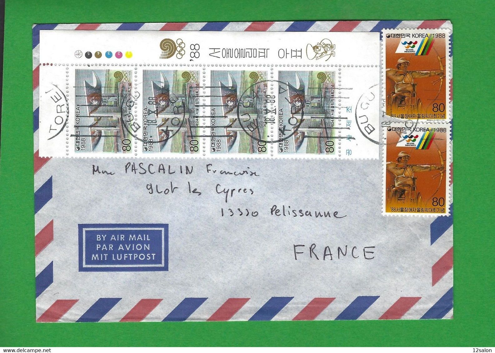 LETTRE Jeux Olympiques Seoul 1988 - Summer 1988: Seoul