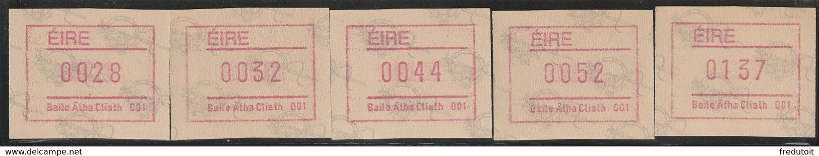 IRLANDE - Timbres Distributeurs / FRAMA  ATM - N°4** (1992) Baile Atha Cliath 001 - Franking Labels