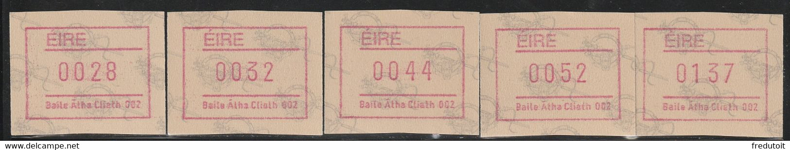 IRLANDE - Timbres Distributeurs / FRAMA  ATM - N°4** (1992) Baile Atha Cliath 002 - Viñetas De Franqueo (Frama)