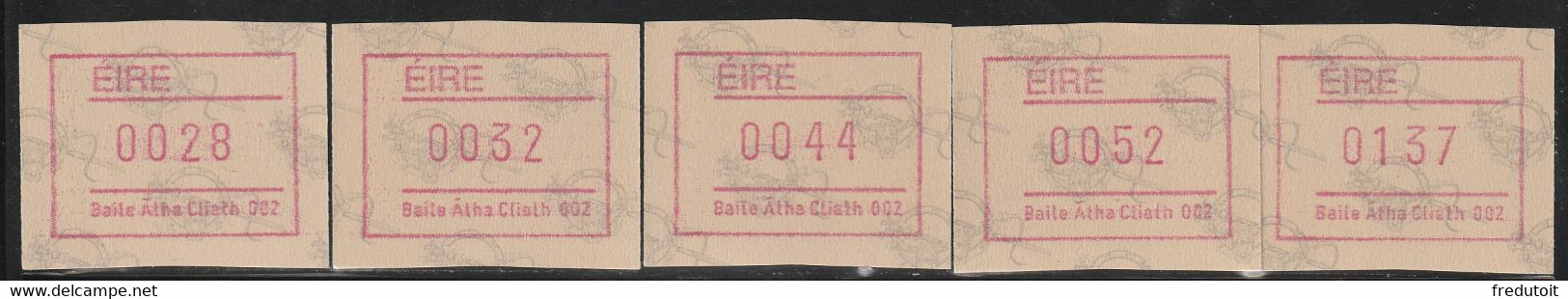 IRLANDE - Timbres Distributeurs / FRAMA  ATM - N°4** (1992) Baile Atha Cliath 002 - Frankeervignetten (Frama)