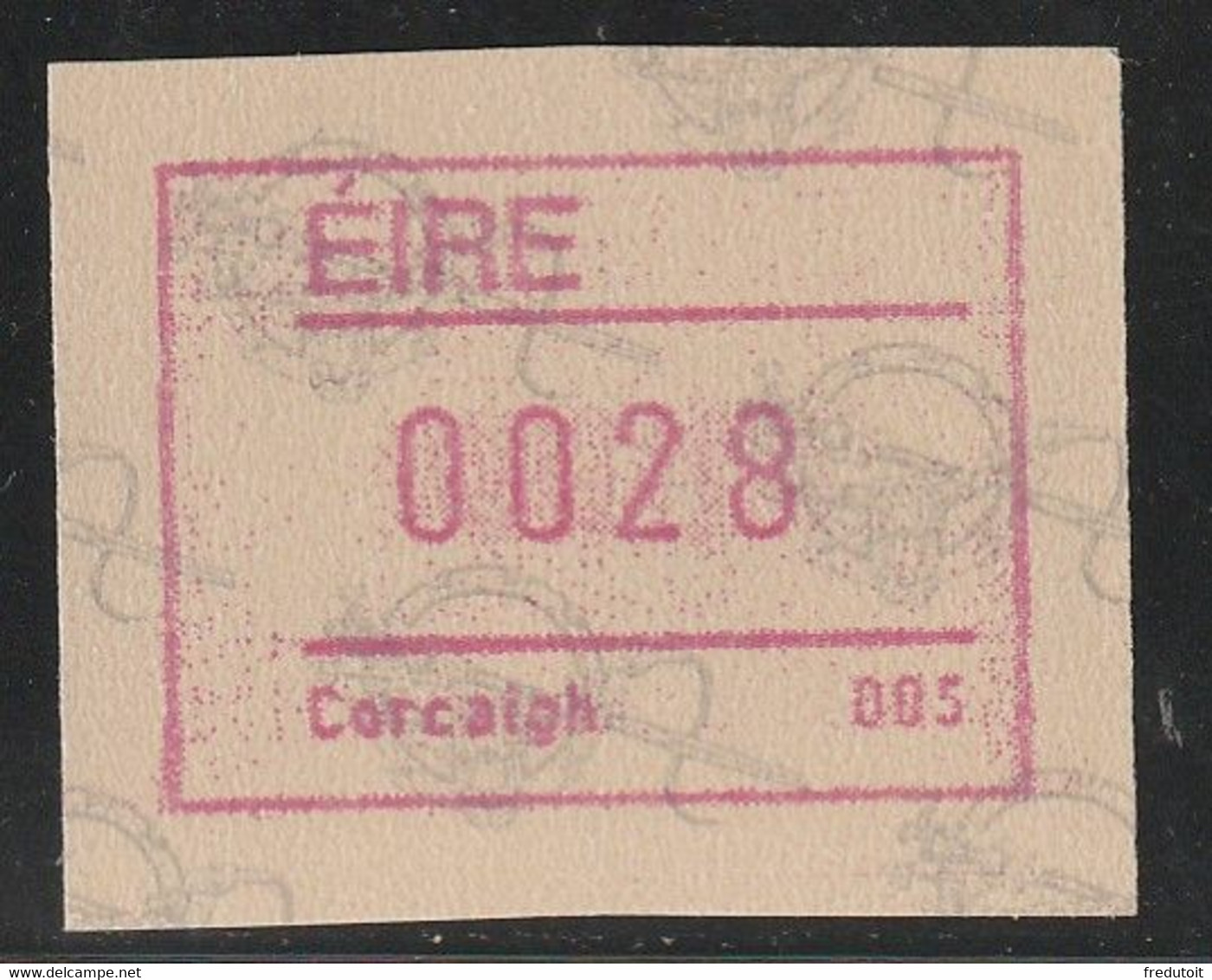 IRLANDE - Timbres Distributeurs / FRAMA  ATM - N°4** (1992) Corcaigh 005 - Affrancature Meccaniche/Frama