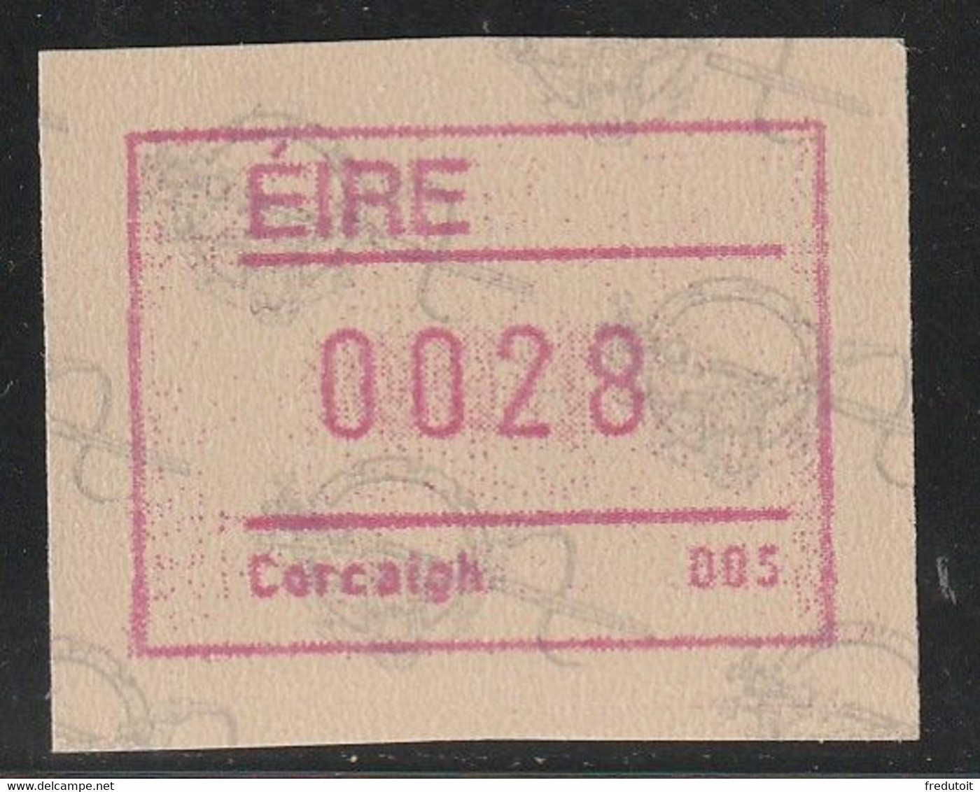 IRLANDE - Timbres Distributeurs / FRAMA  ATM - N°4** (1992) Corcaigh 005 - Frankeervignetten (Frama)