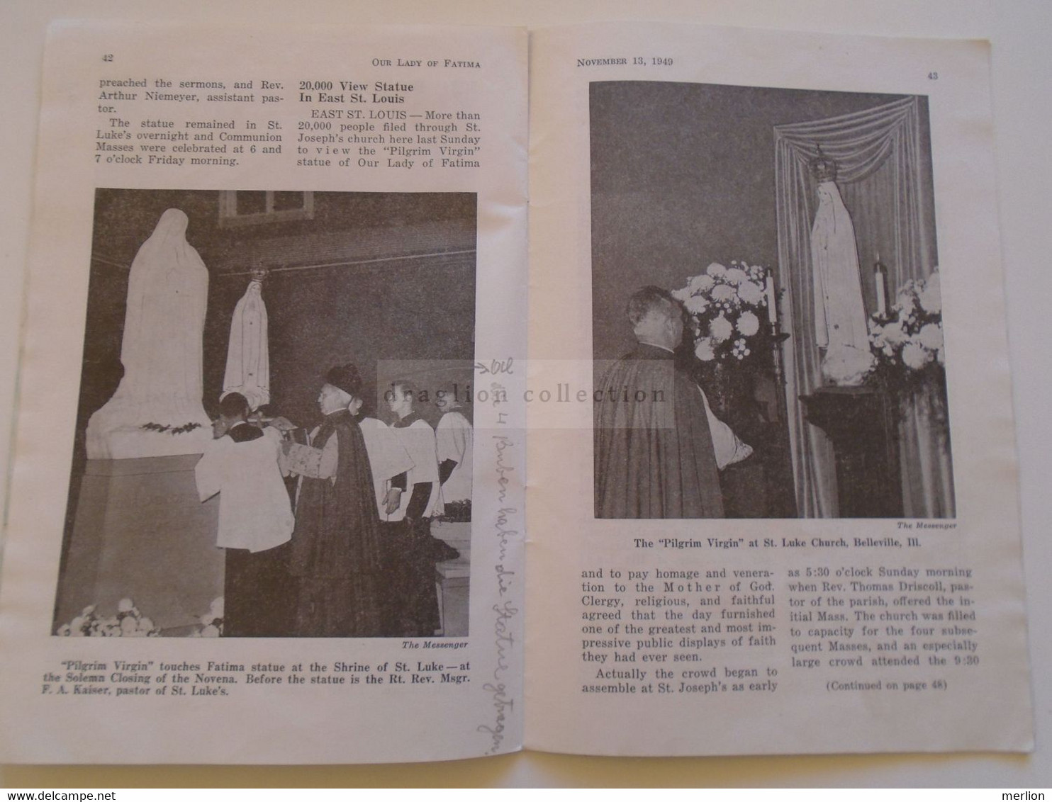 ZA374.7   Magazine  - Our Lady of Fatima -Queen of the Holy Rosary - 1949  Val. VI. Milwaukee  Wisconsin