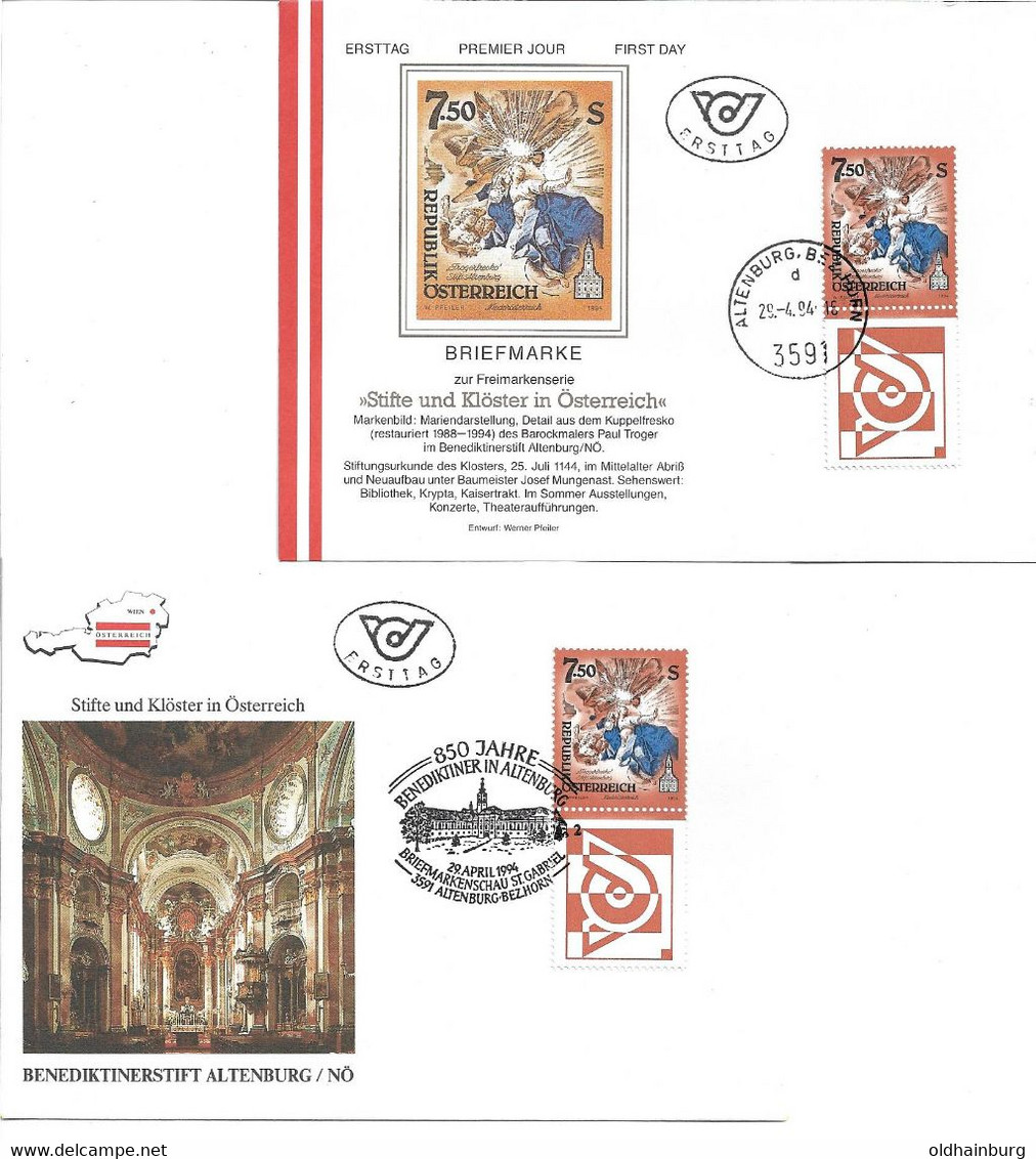 1480k: Heimatsammler Benediktinerstift 3591 Altenburg Belegsammlung Ex 1994, Sonderstempel Und Ortstagesstempel - Horn