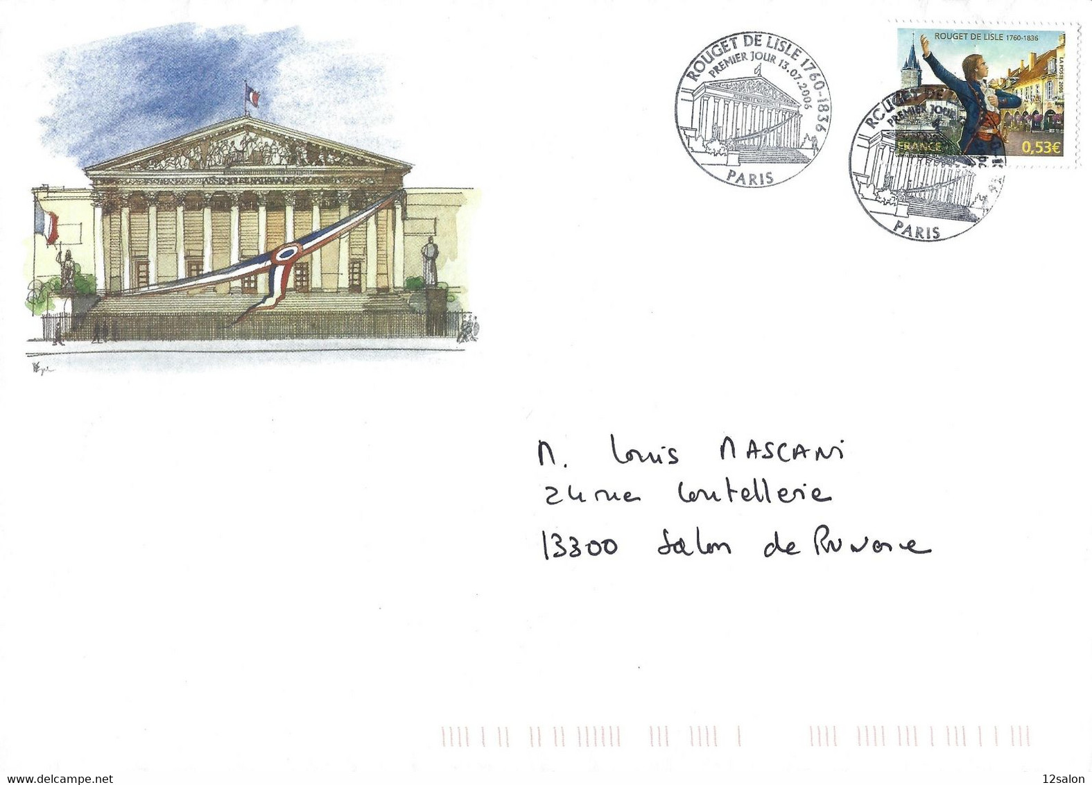 LETTRE FRANCE Thème POETE AUTEUR ROUGET DE L'ISLE - Theatre