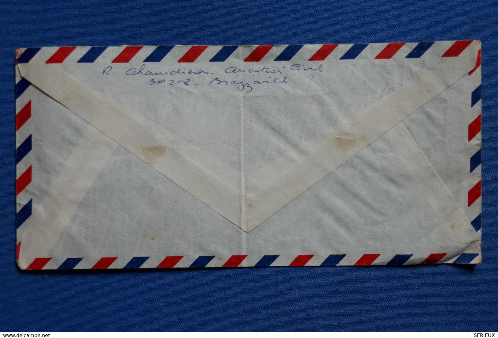 G19 AEF BELLE LETTRE RARE 1956  BRAZZAVILLE A  LORIENT  + AFFRANCH INTERESSANT - Briefe U. Dokumente