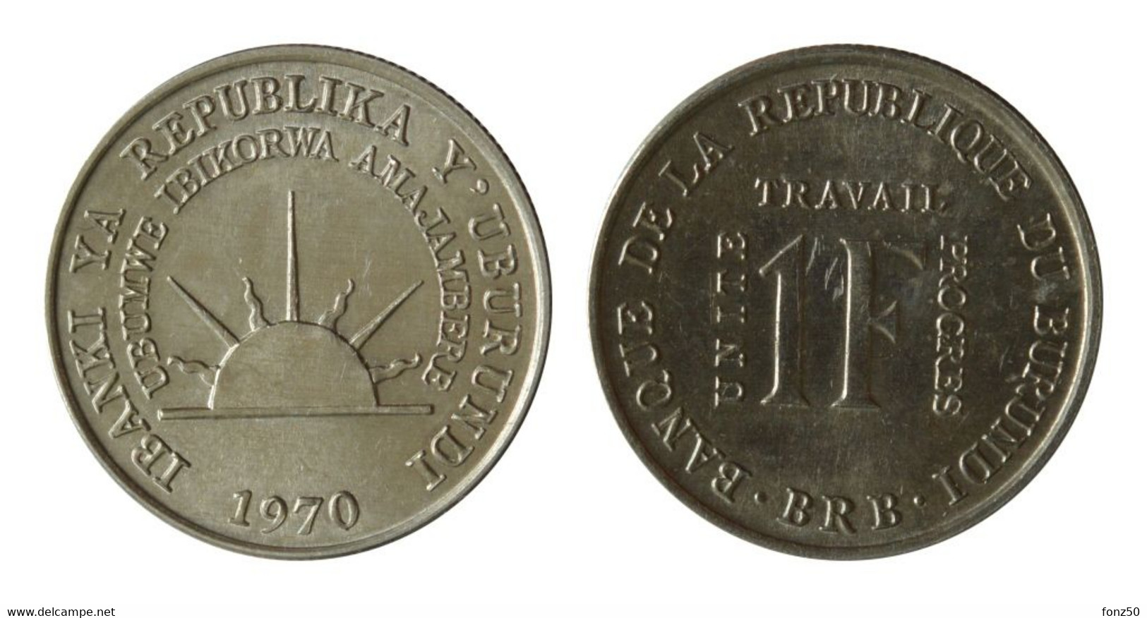BURUNDI * 1 Francs 1970 * F D C * Nr 10607 - Burundi