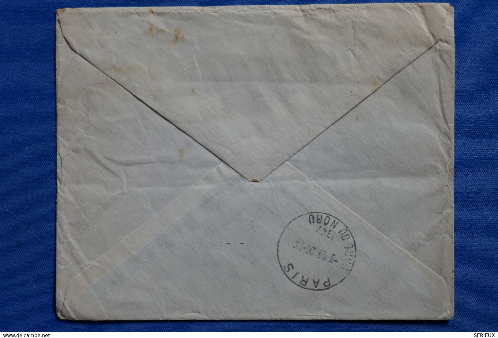 G19 ALGERIE  BELLE LETTRE EXPRES 1947 ORAN POUR ROUBAIX+ PAIRE DE T.P + AFFRANCH INTERESSANT - Posta Aerea