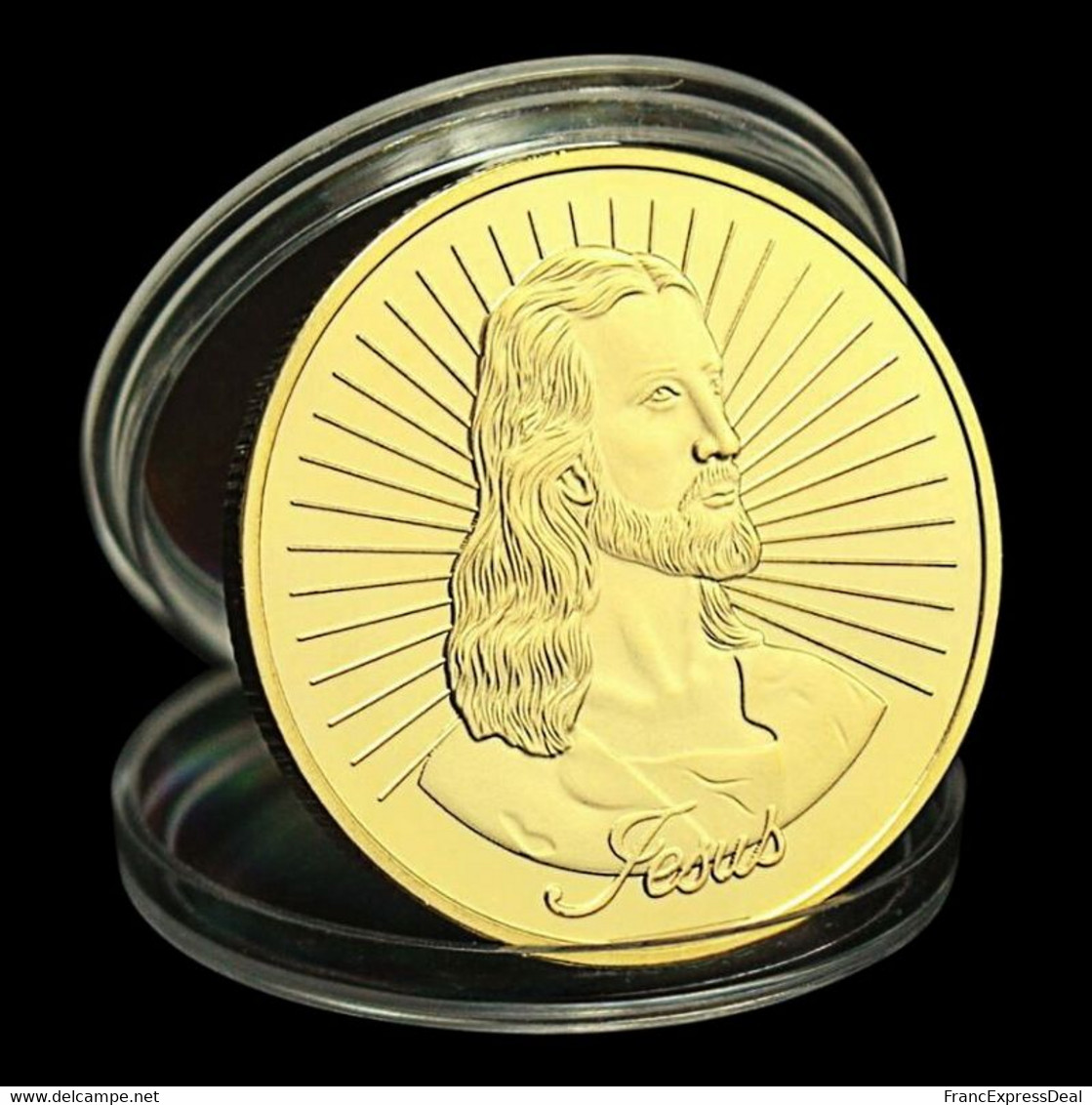 1 Pièce Plaquée OR ( GOLD Plated Coin ) - Jésus Christ Dieu God ( Ref 2 ) - Other & Unclassified