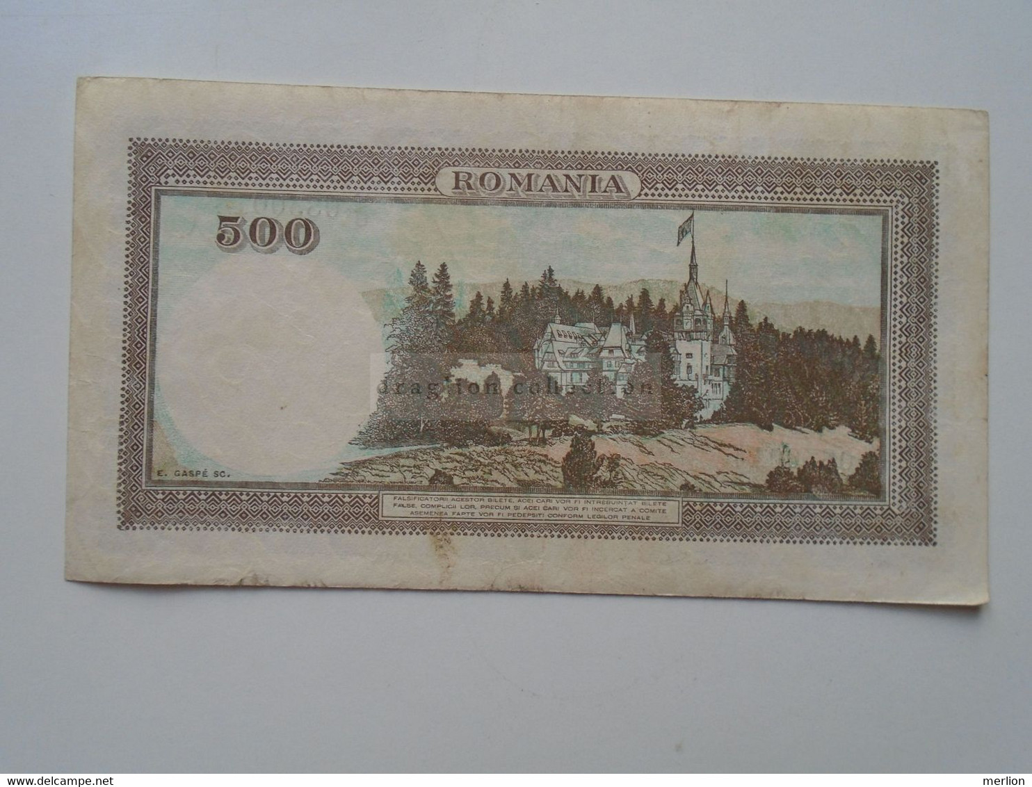 AV830   ROMANIA 500 LEI 1941 X/8  VF - Romania