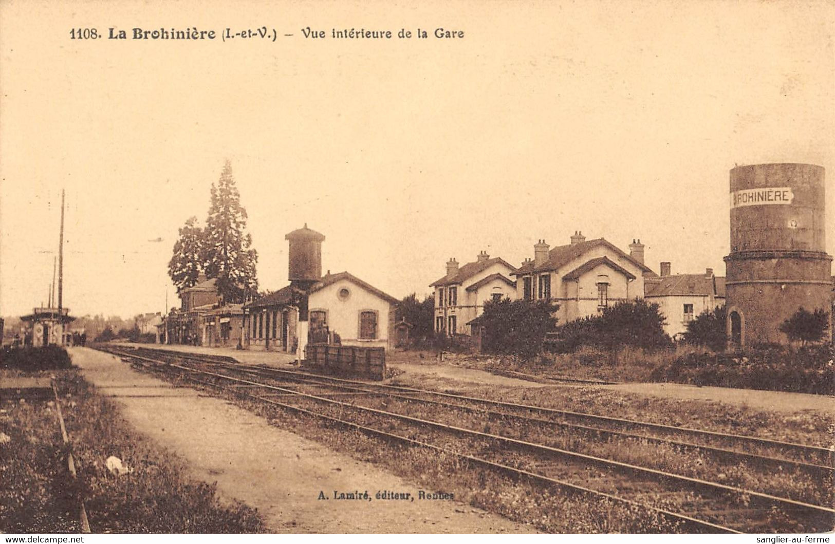 CPA 35 LA BROHINIERE VUE INTERIEURE DE LA GARE - Altri & Non Classificati