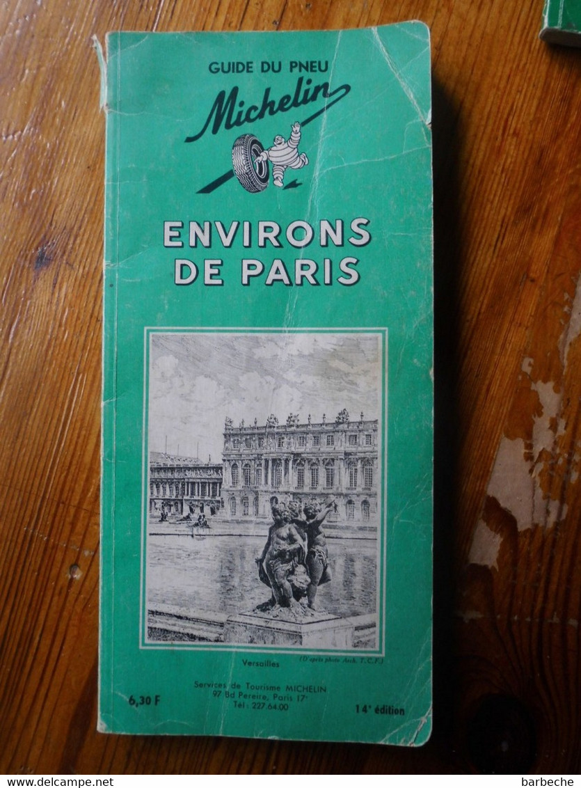 GUIDE VERT MICHELIN ENVIRONS DE PARIS  ANNEE 1966 - Michelin (guides)