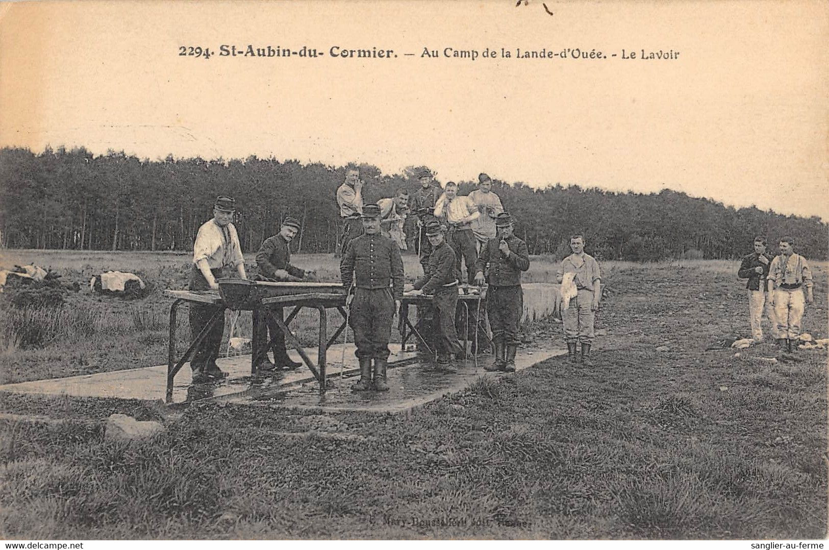 CPA 35 SAINT AUBIN DU CORMIER AU CAMP DE LA LANDE D'OUEE LE LAVOIR - Andere & Zonder Classificatie