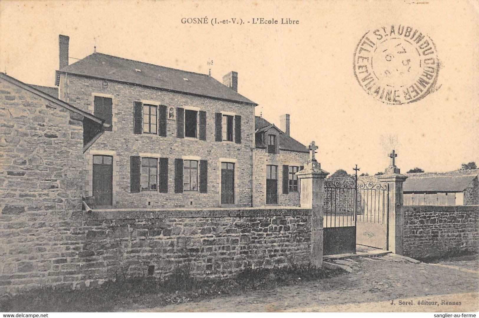 CPA 35 GOSNE L'ecole Libre - Altri & Non Classificati