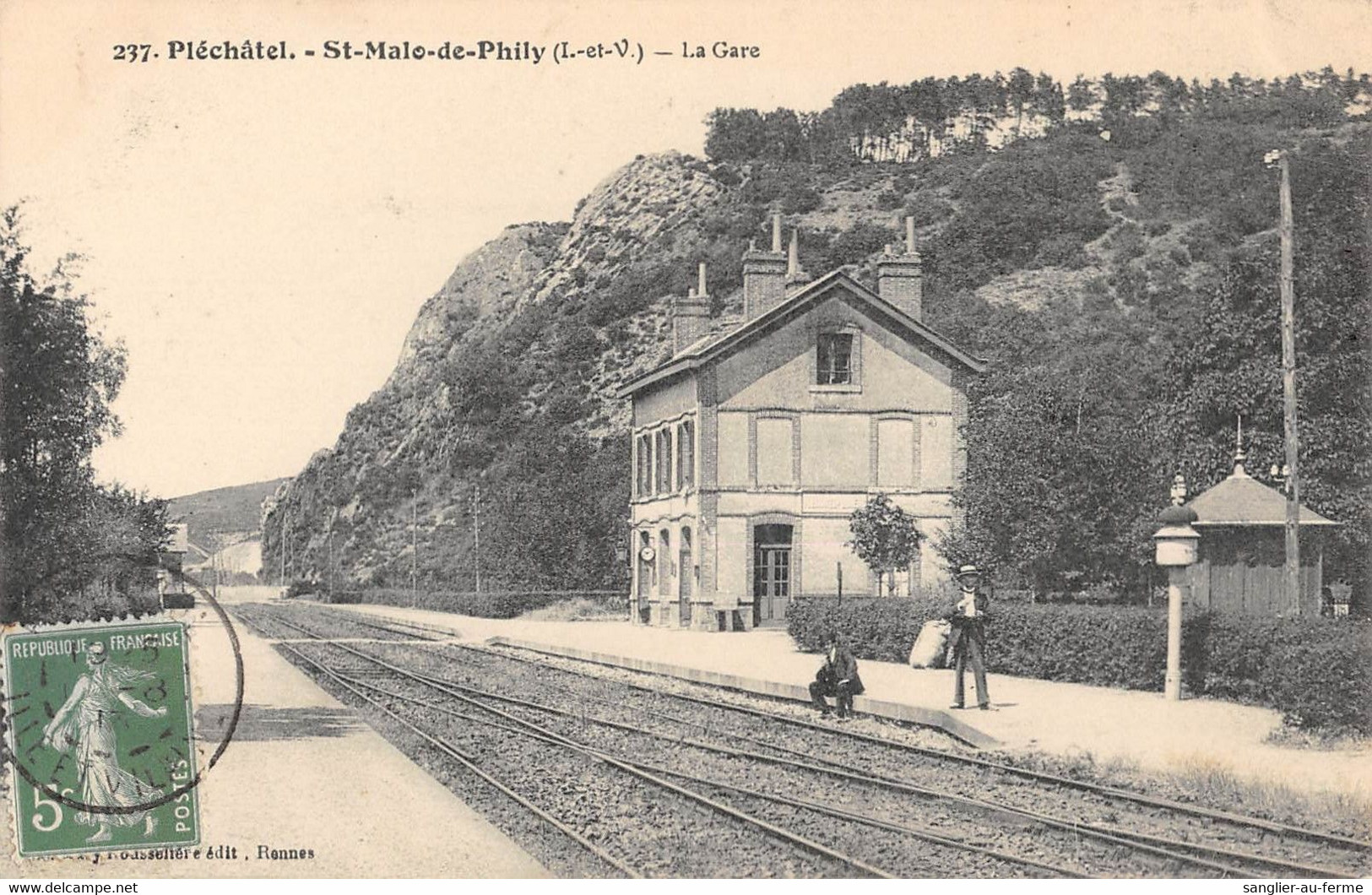 CPA 35 PLECHATEL SAINT MALO DE PHILY LA GARE - Sonstige & Ohne Zuordnung