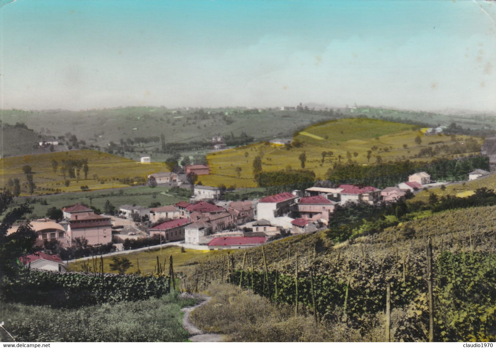 ASTI - CARTOLINA - VIGLIANO D' ASTI -STAZIONE - PANORAMA - VIAGGIATA PER ALMENNO S. SALVATORE (BG) - Asti