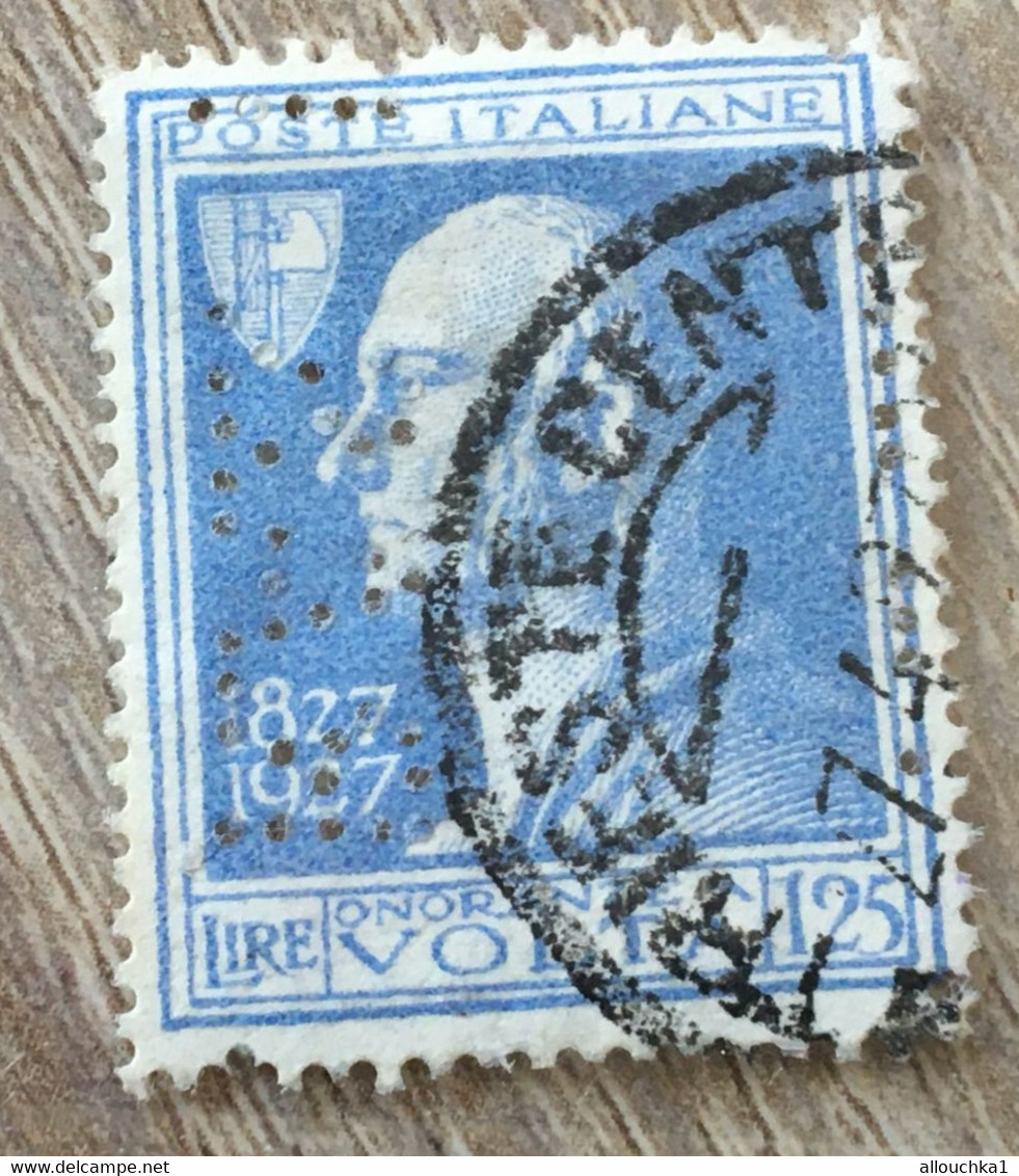1937 ITALIA-ITALIE-francobol  Perforé PAS-Perforés,Perfin Perfins,Perforatis,Perforato, Perforated, Perforata,Durchlöche - Perforés