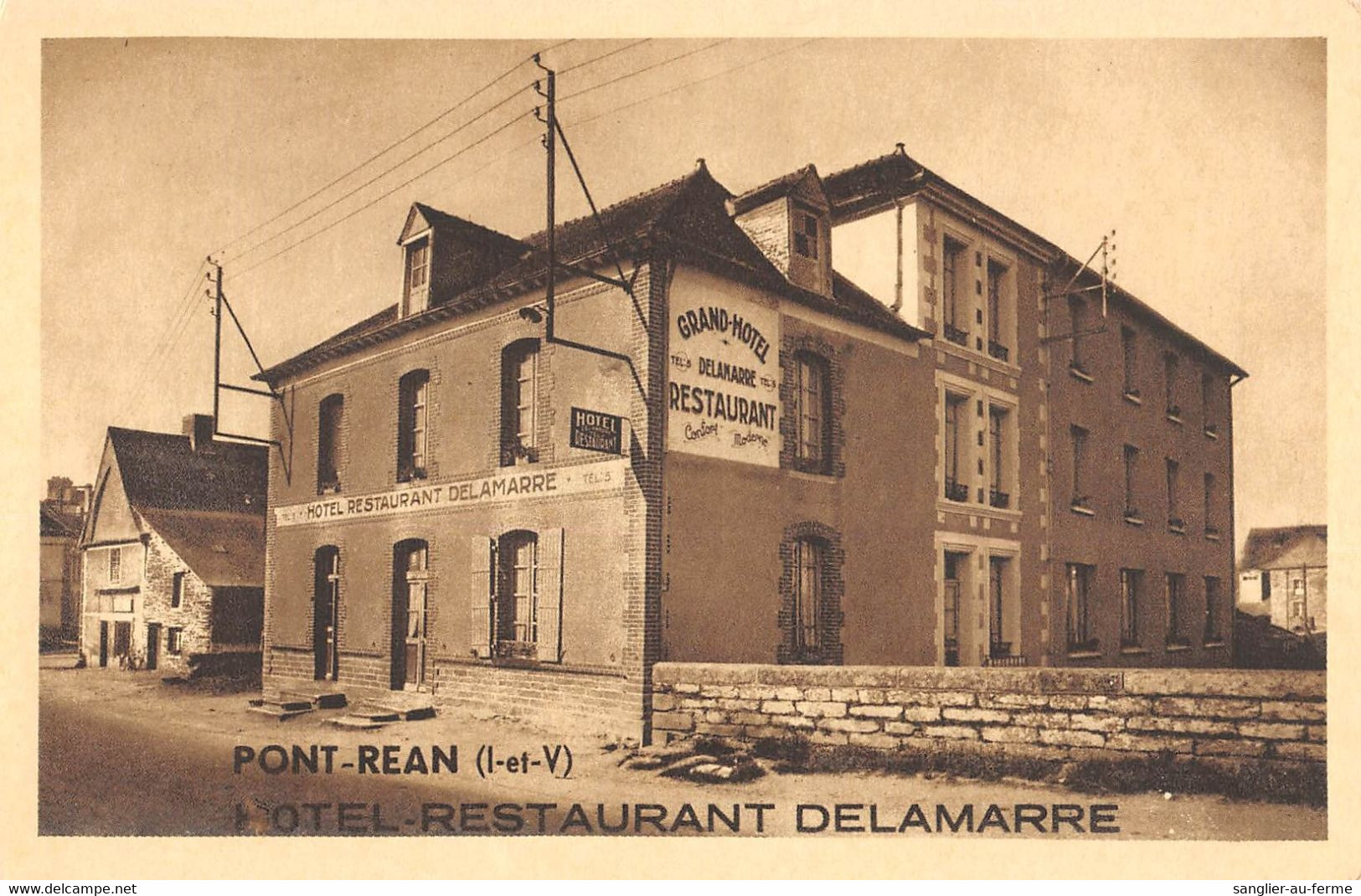 CPA 35 PONT REAN HOTEL RESTAURANT DELAMARRE - Other & Unclassified