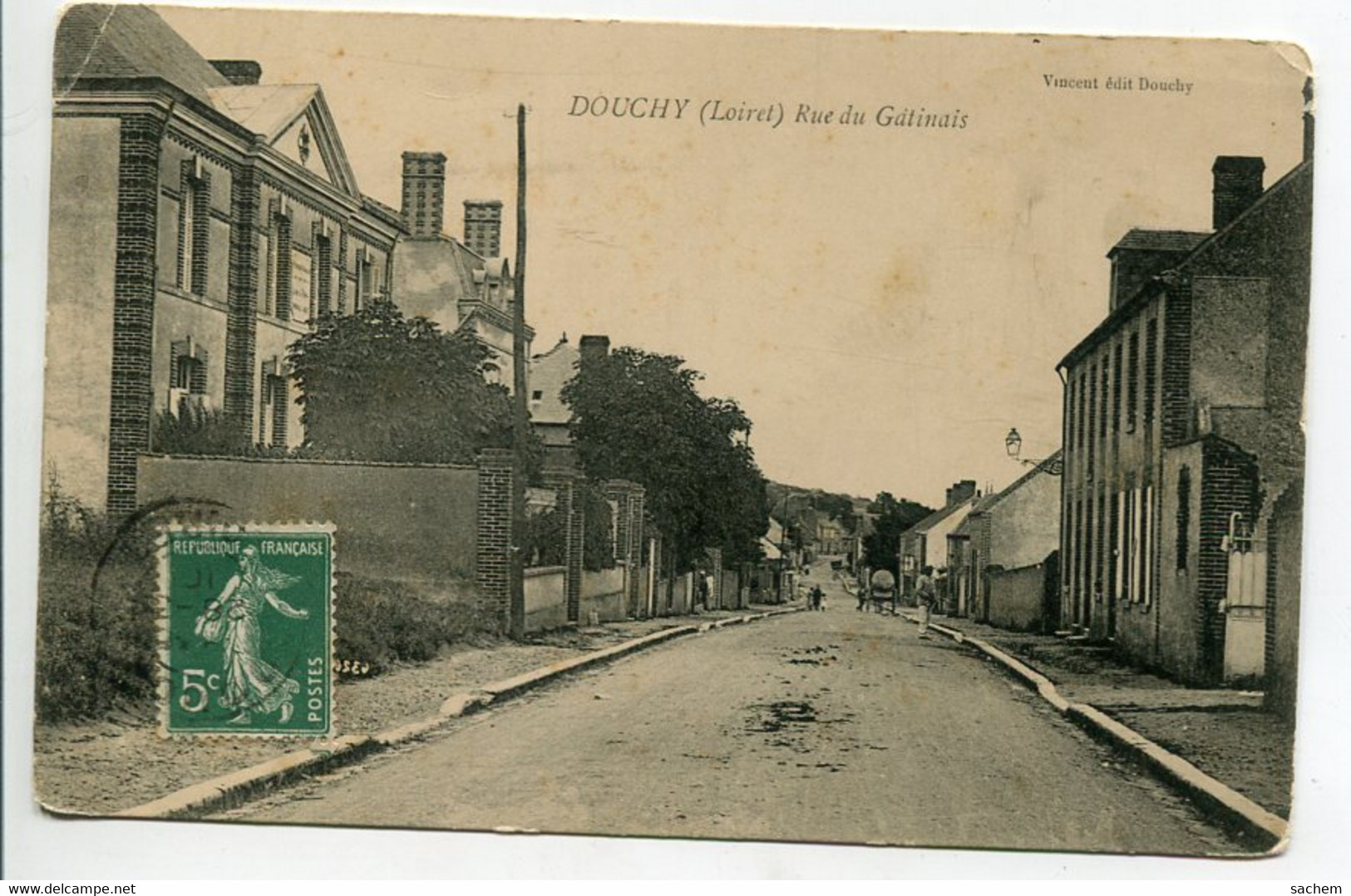 45 DOUCHY Rue Du Gatinais Et Ses Maisons 1910 Timbrée    D04 2021 - Sonstige & Ohne Zuordnung