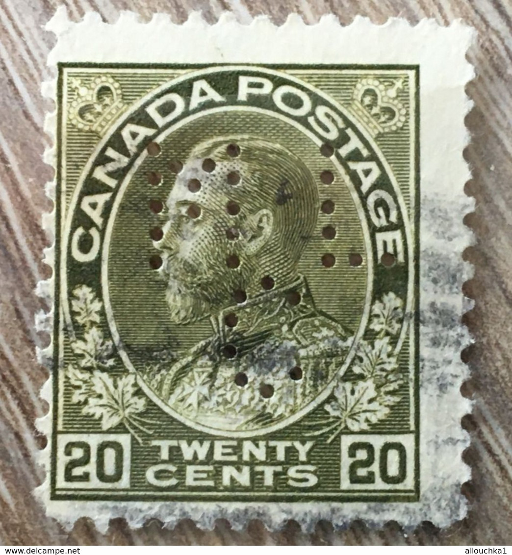 PERFORERAD CANADA STAMPS Perforé-Perforés,Perfin Perfins,Perforatis,Perforato, Perforated, Perforata,Durchlöche - Perfins