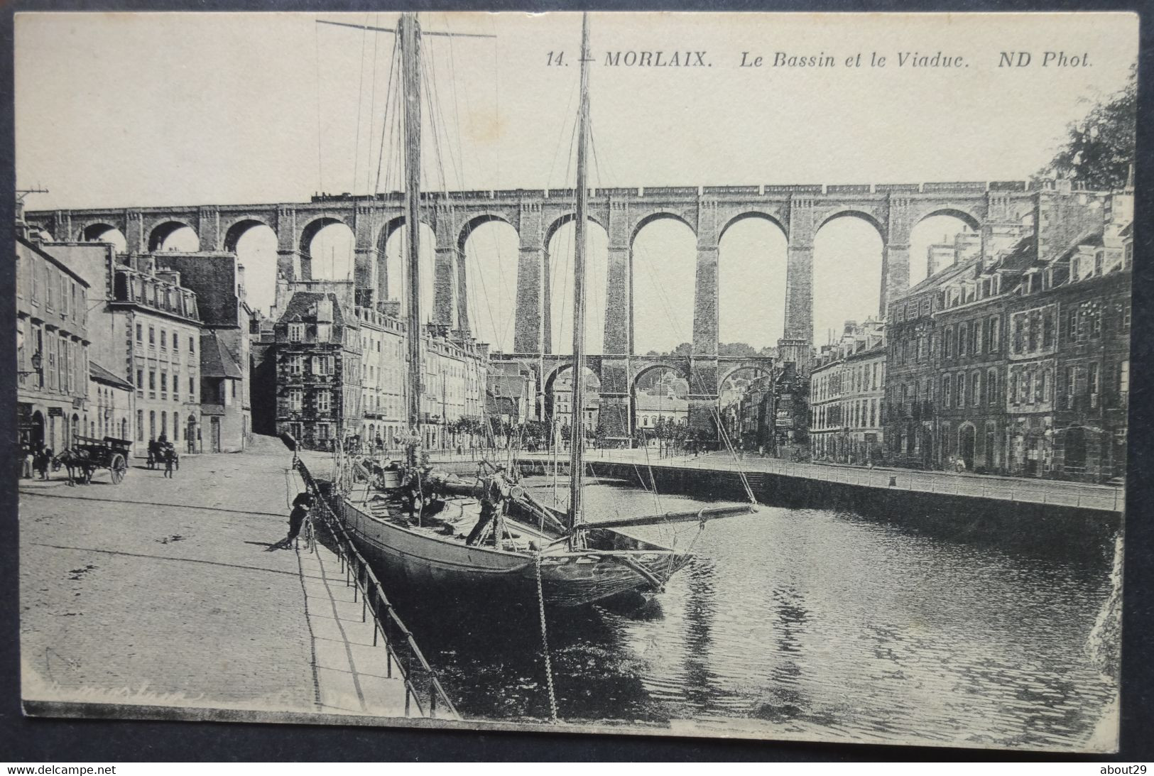 CPA 29 MORLAIX - Le Bassin Et Le Viaduc (avec Train) - ND 14 - Réf. E 285 - Morlaix