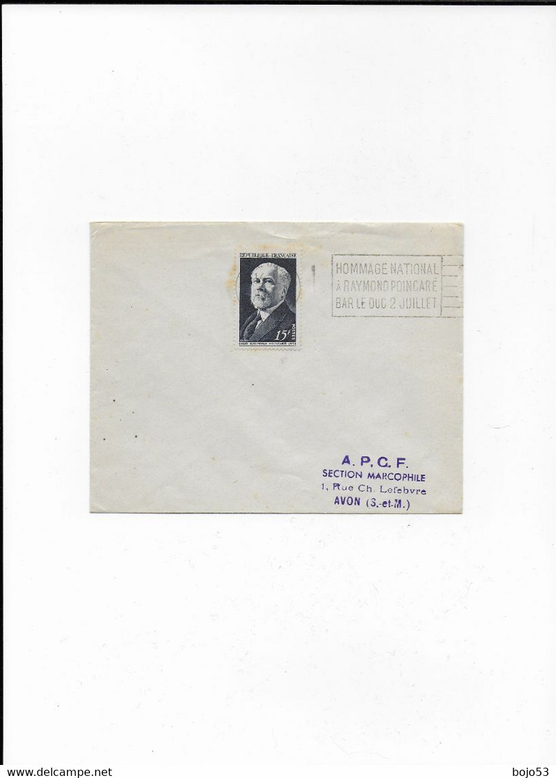 55  BAR LE DUC - "Hommage National à Raymond Poincaré 2 Juillet" - Mechanical Postmarks (Advertisement)