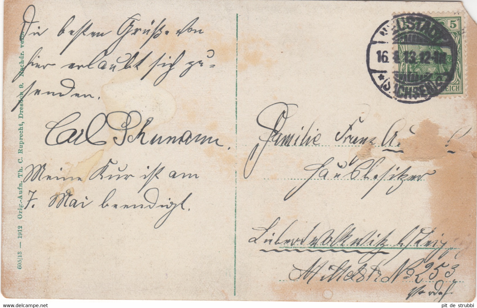 D221,AK,koloriert,Heilstädte Hohwald,Neustadt,Sachsen,Stempel,1913 - Neustadt