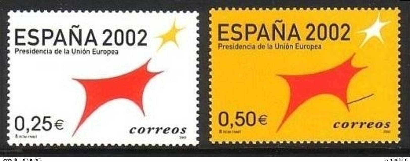 SPANIEN MI-NR. 3702-3703 POSTFRISCH MITLÄUFER 2002 - EU-VORSITZ SPANIEN - European Ideas