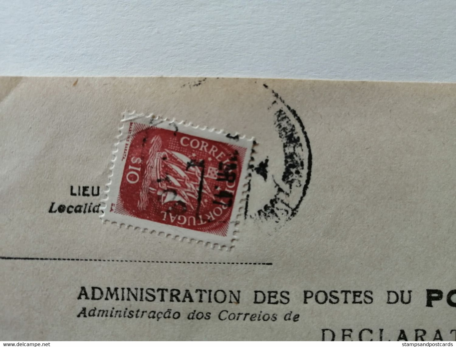 Portugal Declaration Douane Pré-timbré Caravelle 1943 Export Customs Declaration Pre-stamped - Briefe U. Dokumente