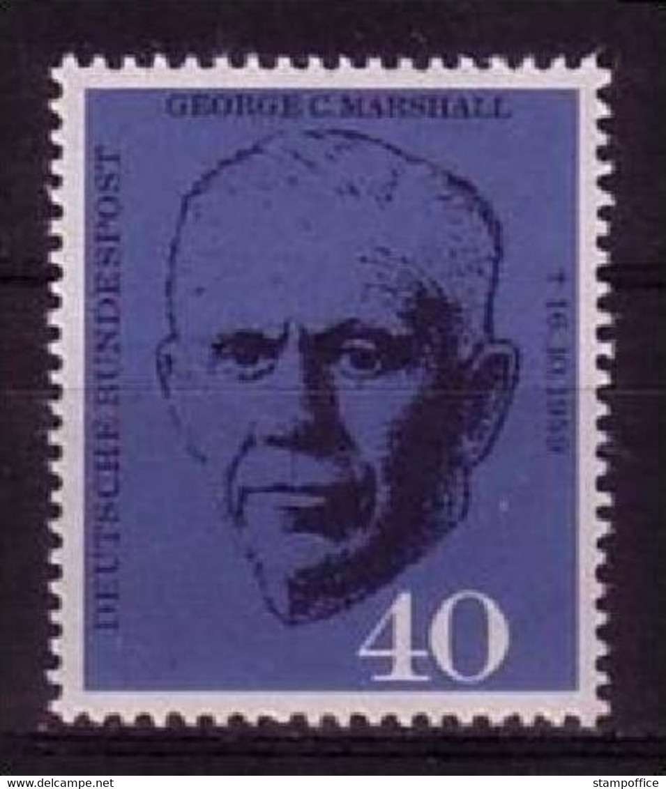 DEUTSCHLAND MI-NR. 344 POSTFRISCH(MINT) MITLÄUFER 1960 - GEORGE C. MARSHALL - Europäischer Gedanke