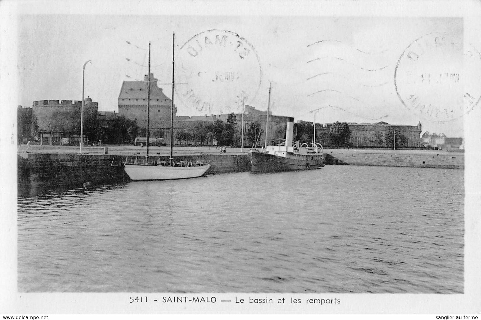 CPA 35 SAINT MALO LE BASSIN ET LES REMPARTS - Saint Malo