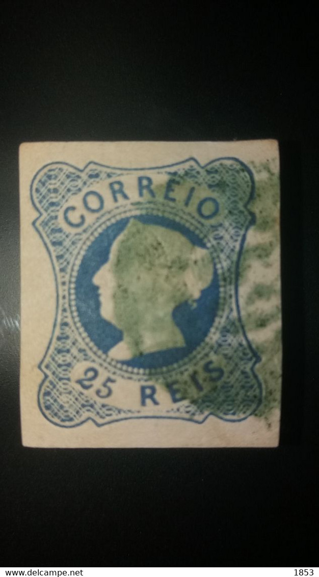 D.MARIA II - MARCOFILIA - 1ªREFORMA (59) SANTA CRUZ EM COR VERDE (RR) - Used Stamps