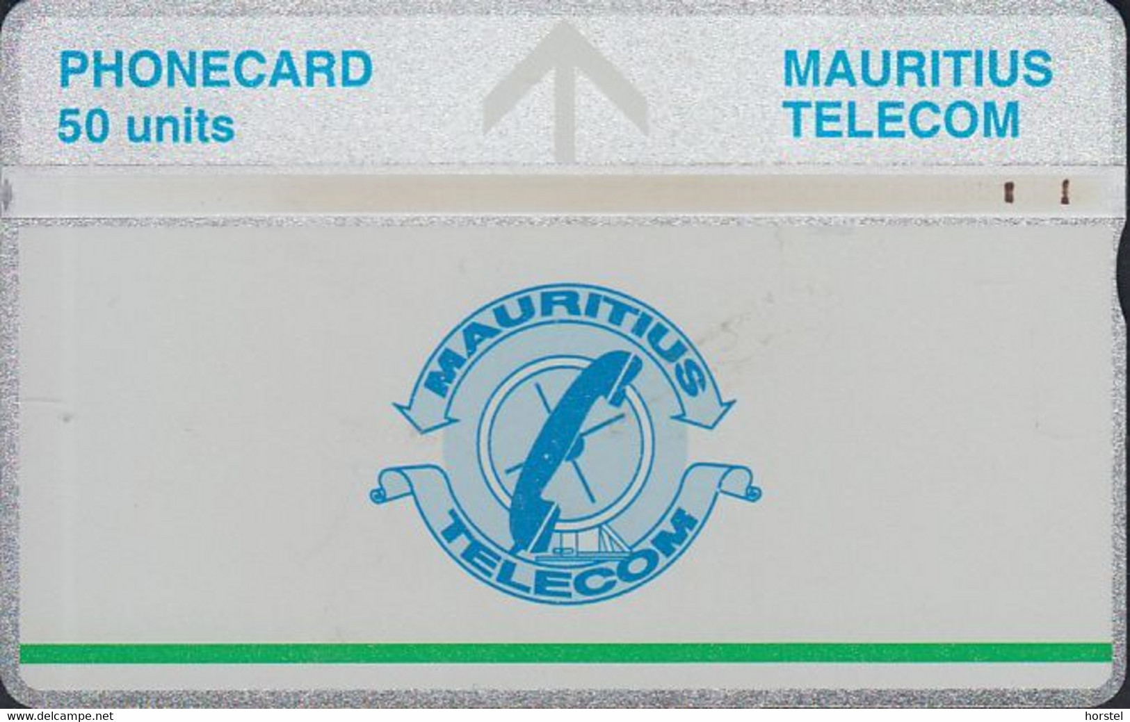 Mauritius L&G Mau 23c  Telecom's Logo - 50 Units Green Line Under Logo 605A - Mauritius