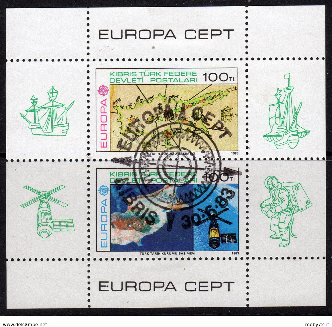 Cipro Turca - 1983 - Usato/used - Europa CEPT - Mi Block 4 - Usados