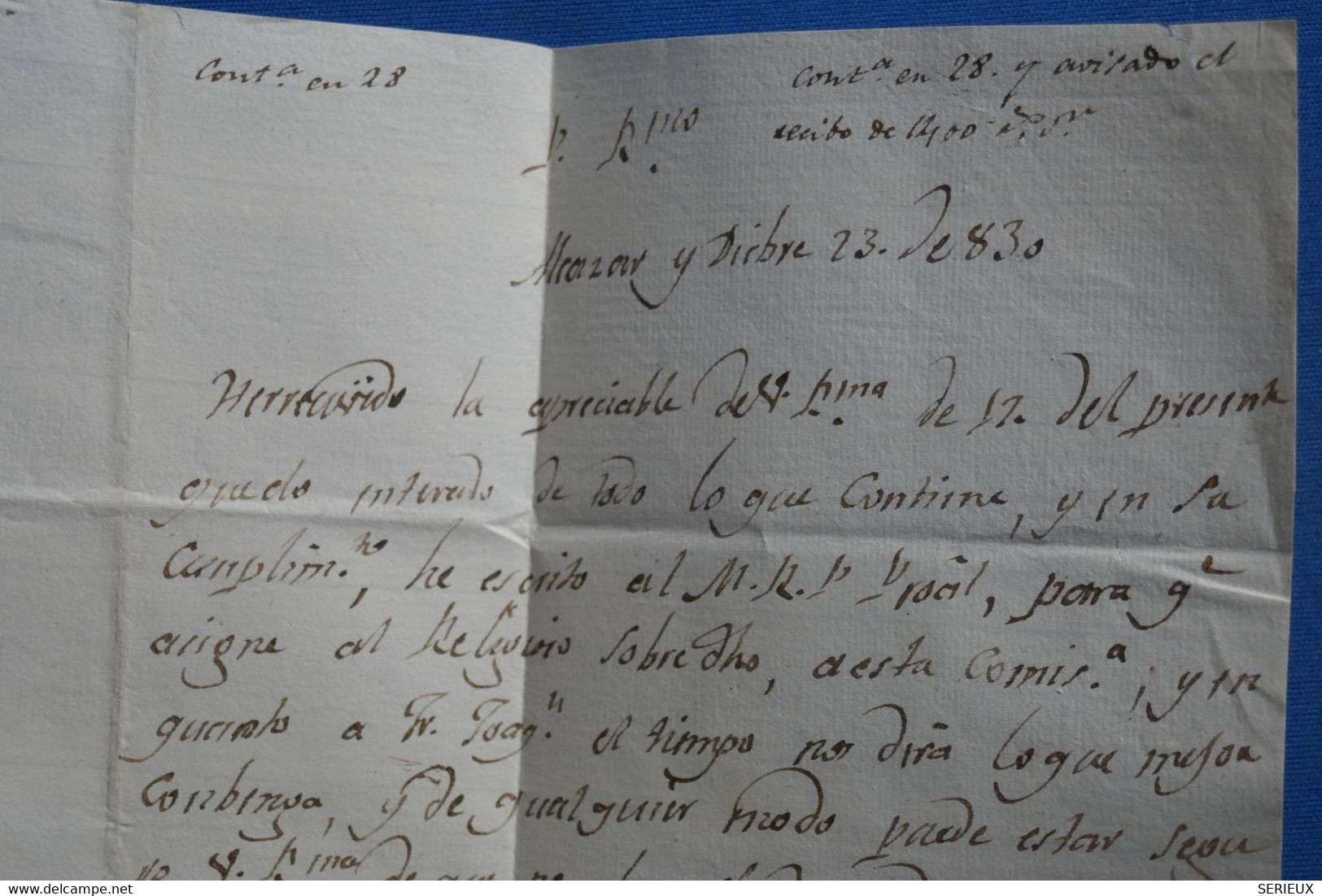 H3 ESPAGNE BELLE LETTRE  1830   POUR MADRID+  AFFRANCH. INTERESSANT - ...-1850 Préphilatélie