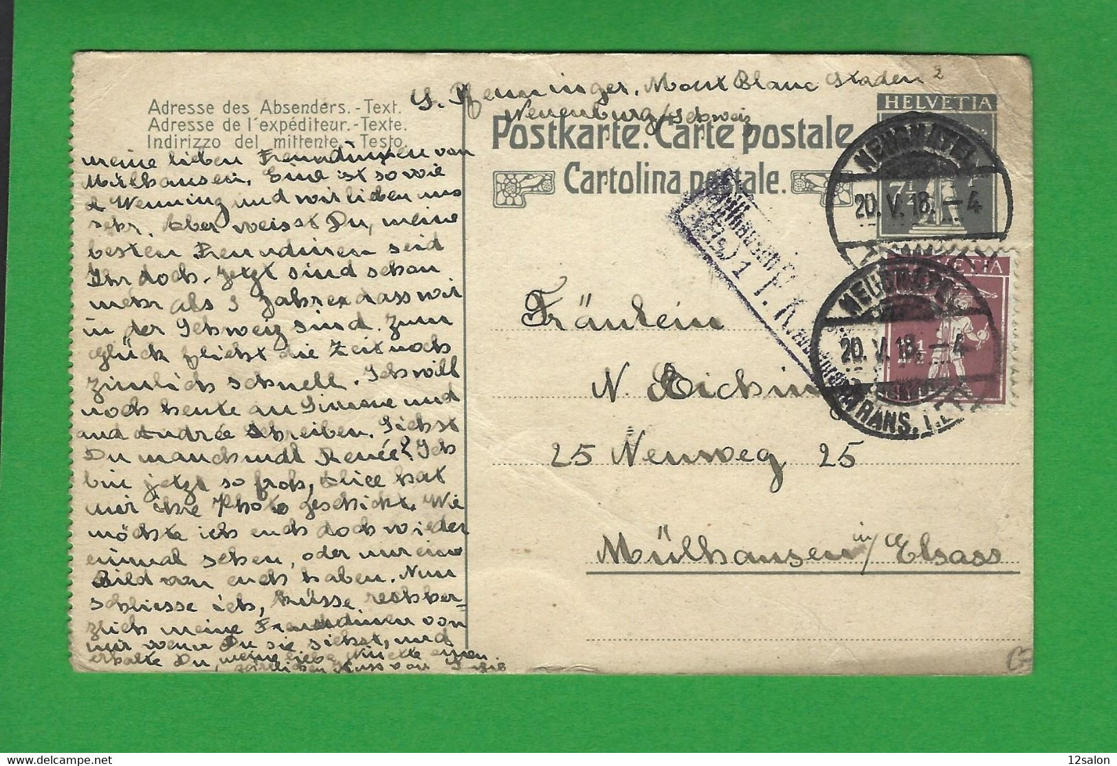 ENTIERS POSTAUX SUISSE Obl ..... - Stamped Stationery