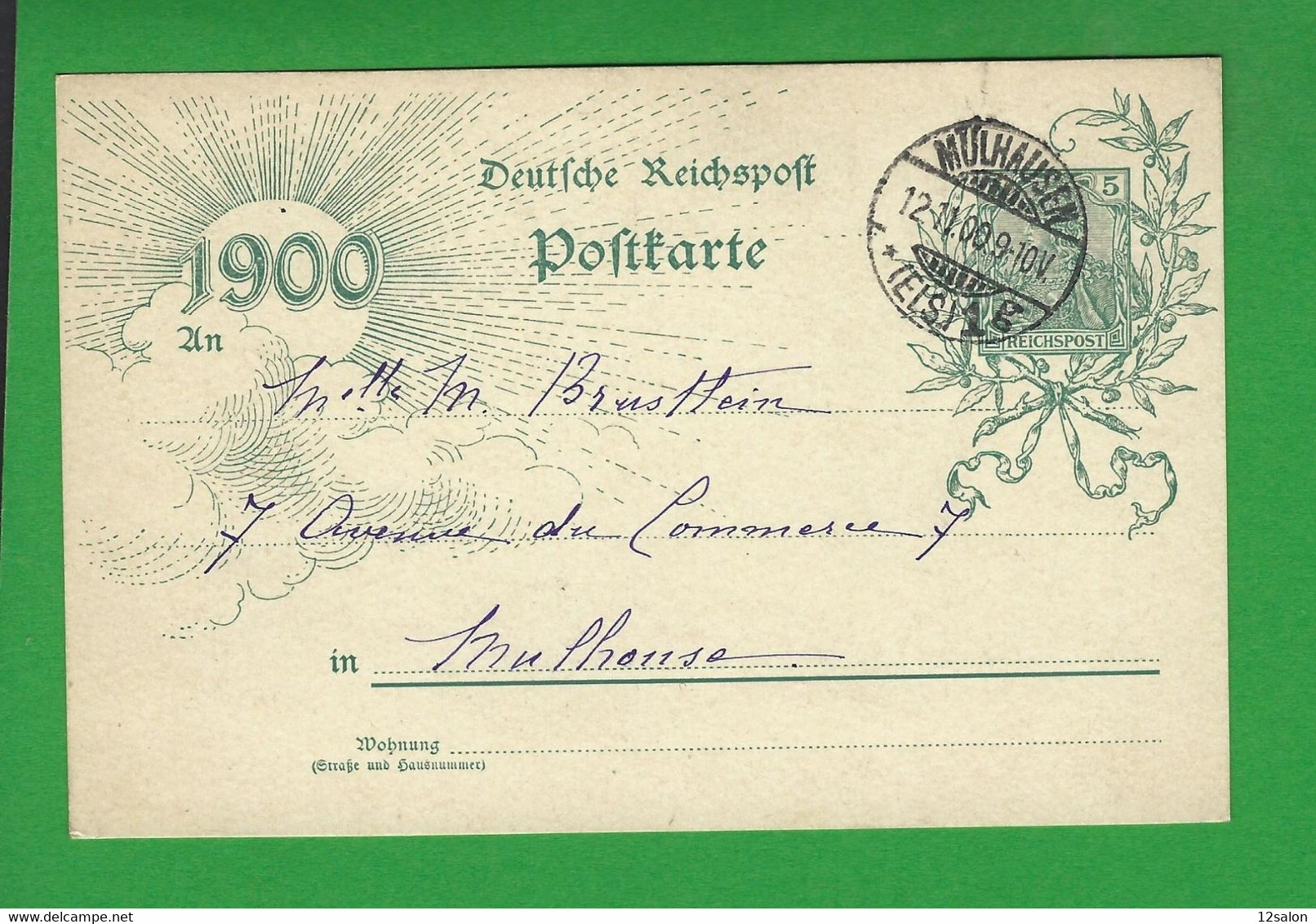 ENTIERS POSTAUX ALLEMAGNE Obl MULHAUSEN - Other & Unclassified