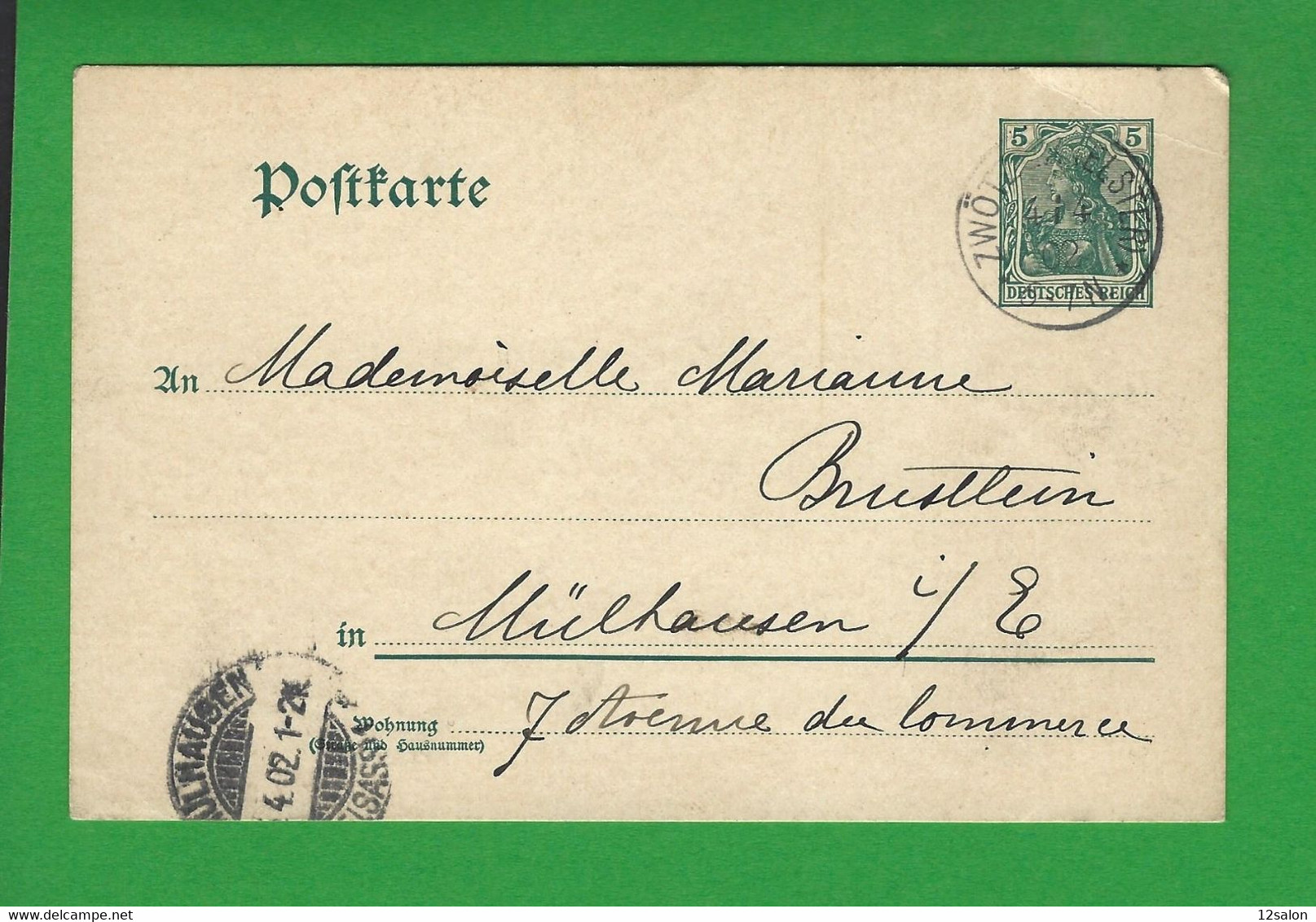 ENTIERS POSTAUX ALLEMAGNE Obl ZWOTZEN - Altri & Non Classificati